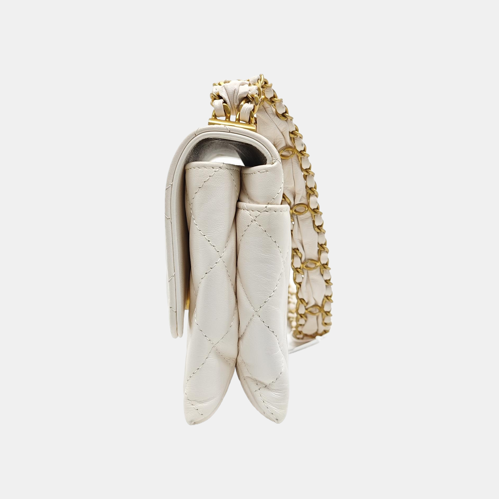 WOC Quilted Calfskin White