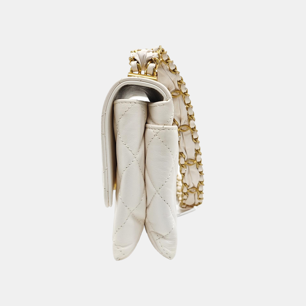 WOC Quilted Calfskin White