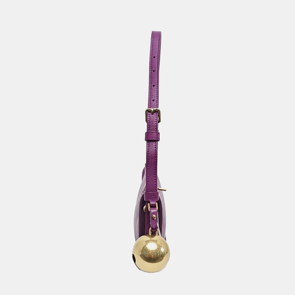 Calfskin Shoulder Bag Mini Purple