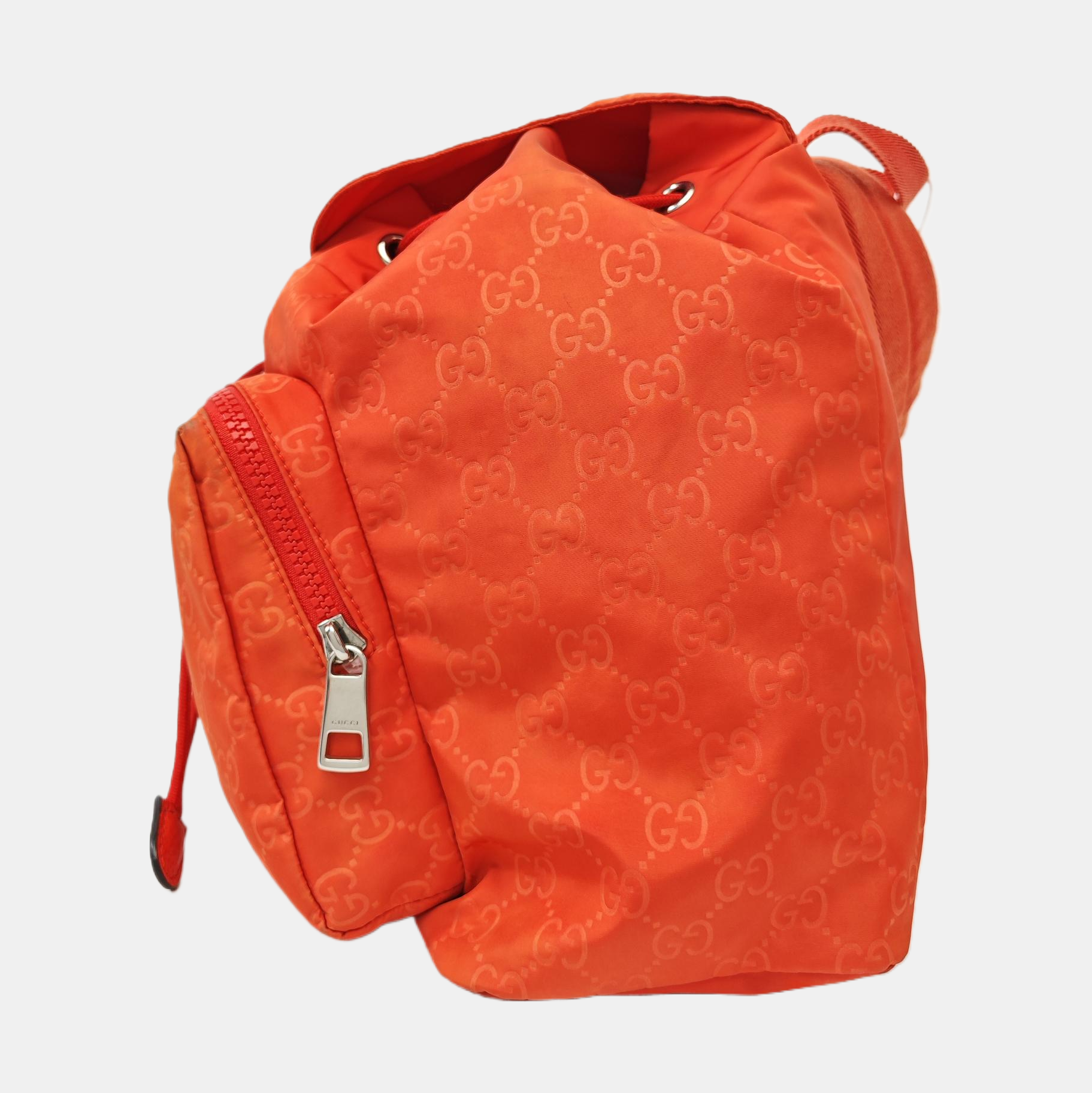 Monogram Nylon Backpack Red
