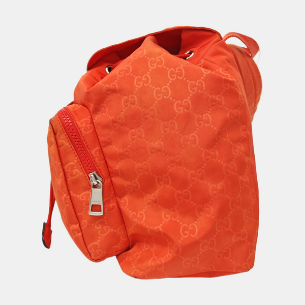 Monogram Nylon Backpack Red