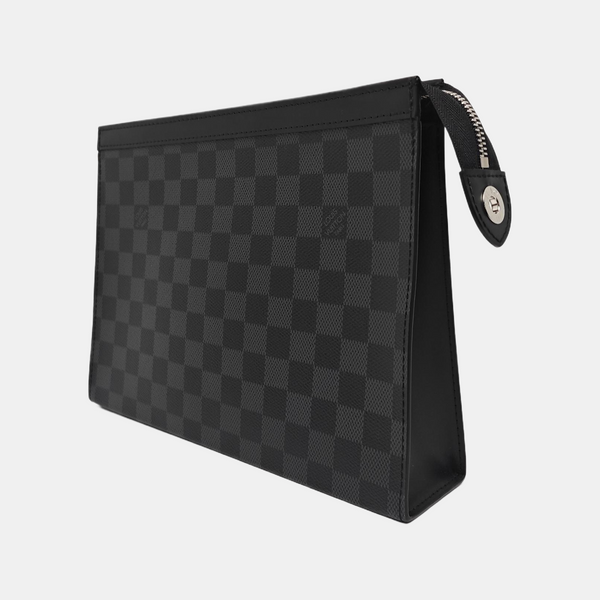 Pochette Voyag MM Damier Graphite Coated Canvas Gray