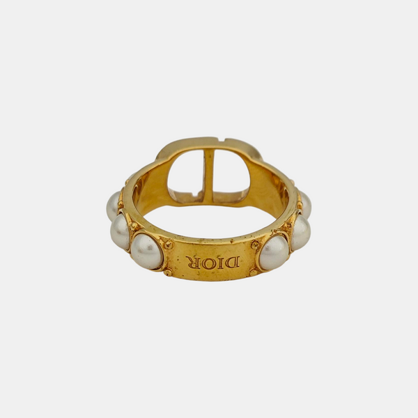 30 Montaigne Faux Pearl Gold Ring EU 53