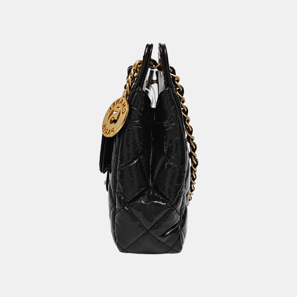 23C HOBO Small Quilted Calfskin Black