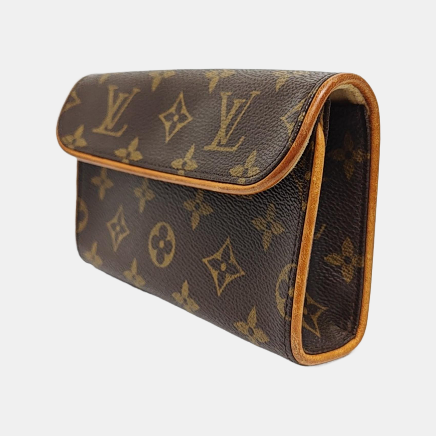 FLORENTINE Monogram Coated Canvas Brown