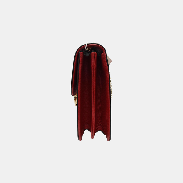 Interlocking G Large Calfskin Red