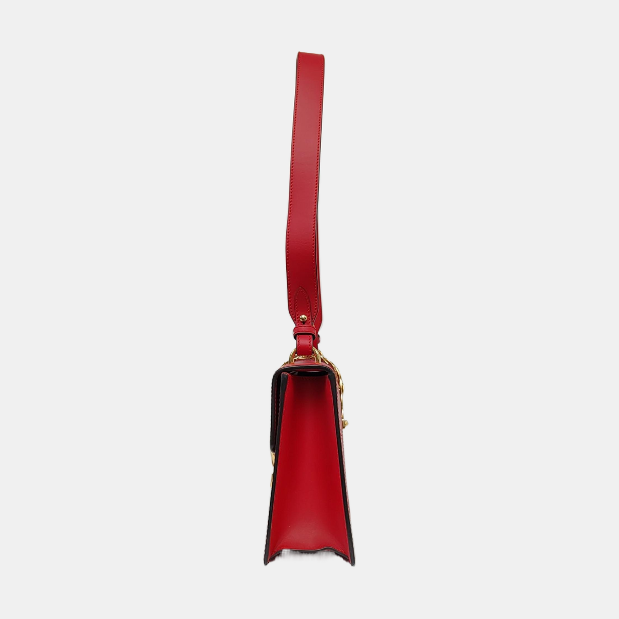 Authenticated pre-owned  Sylvie Small Calfskin Red - Shoulder Bag at Looply