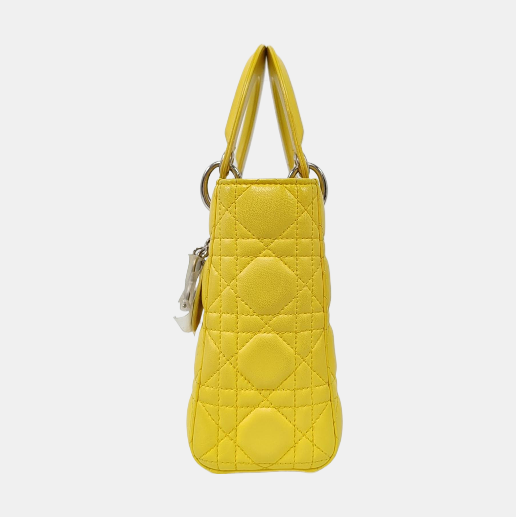 Authenticated pre-owned  Lady Dior Small Cannage Lambskin Yellow - Tote Bag at Looply
