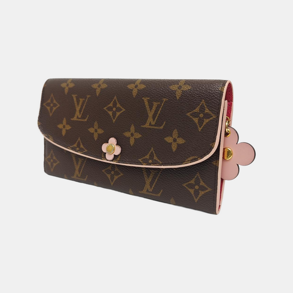 EMILIE Monogram Coated Canvas Brown Wallet