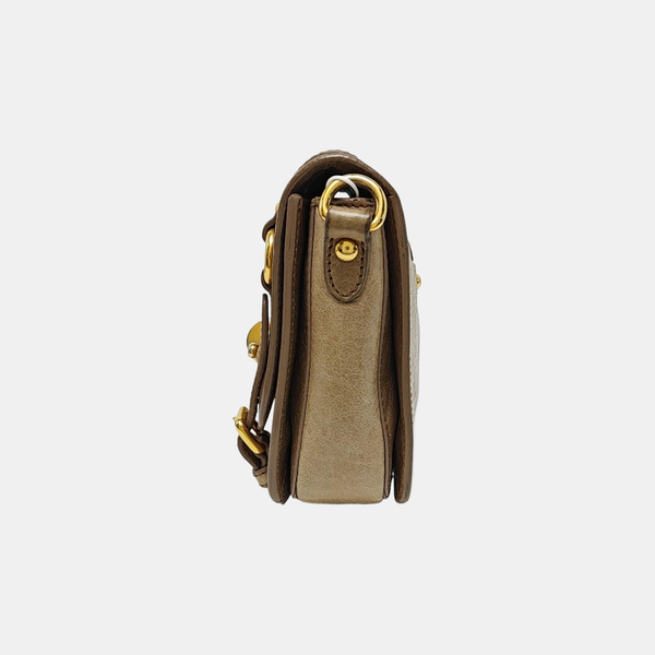 Calfskin Shoulder Bag Beige