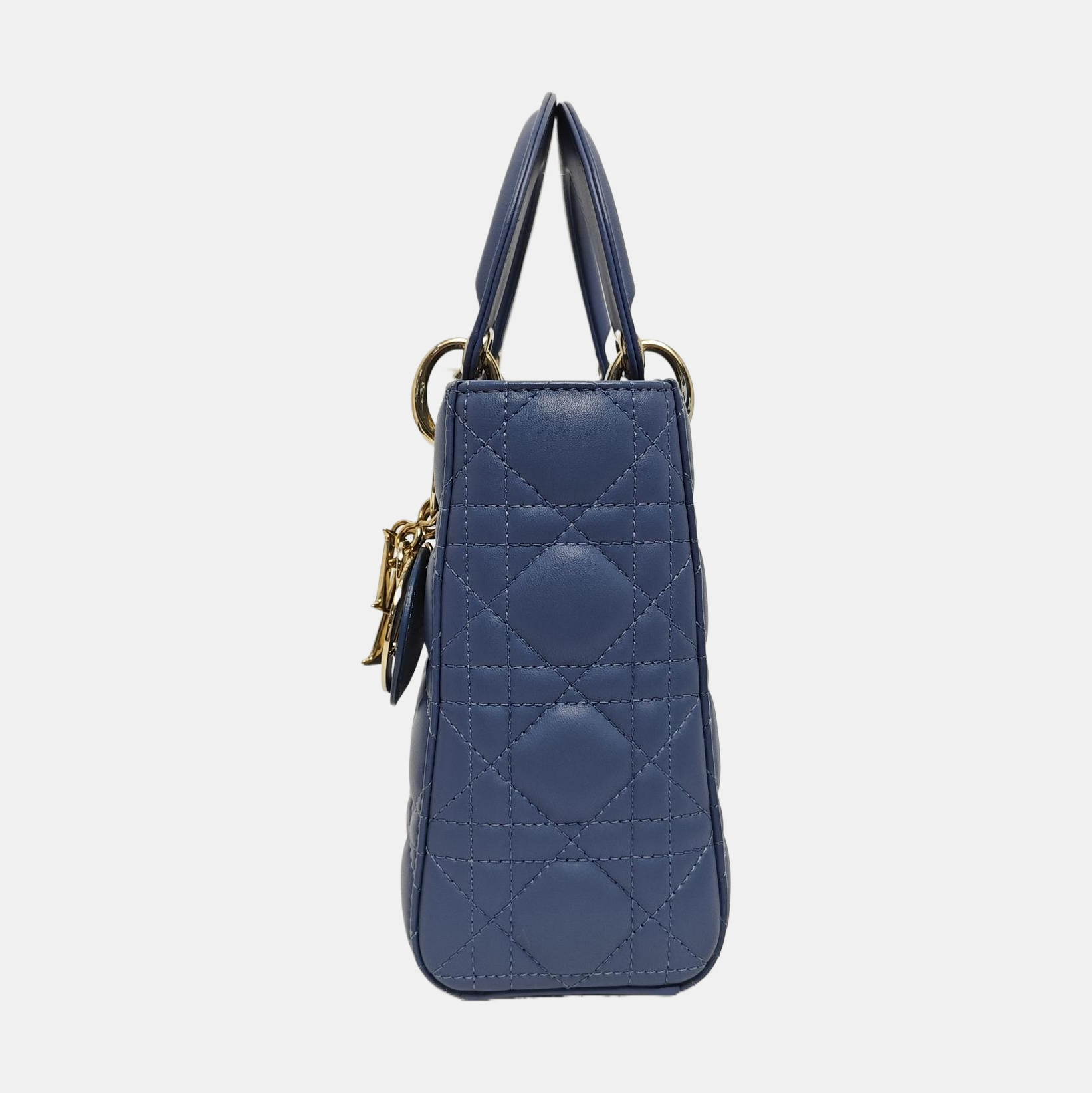 Lady Dior Small Quilted Lambskin Blue