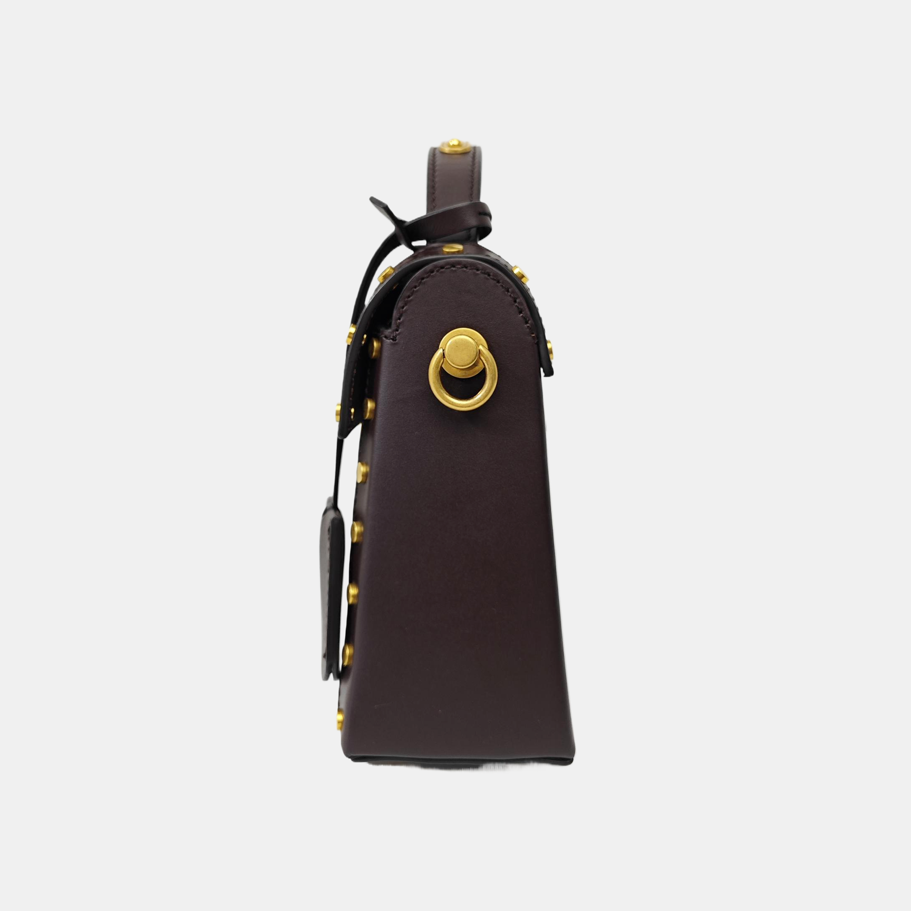 Coated Canvas Shoulder Bag Brown