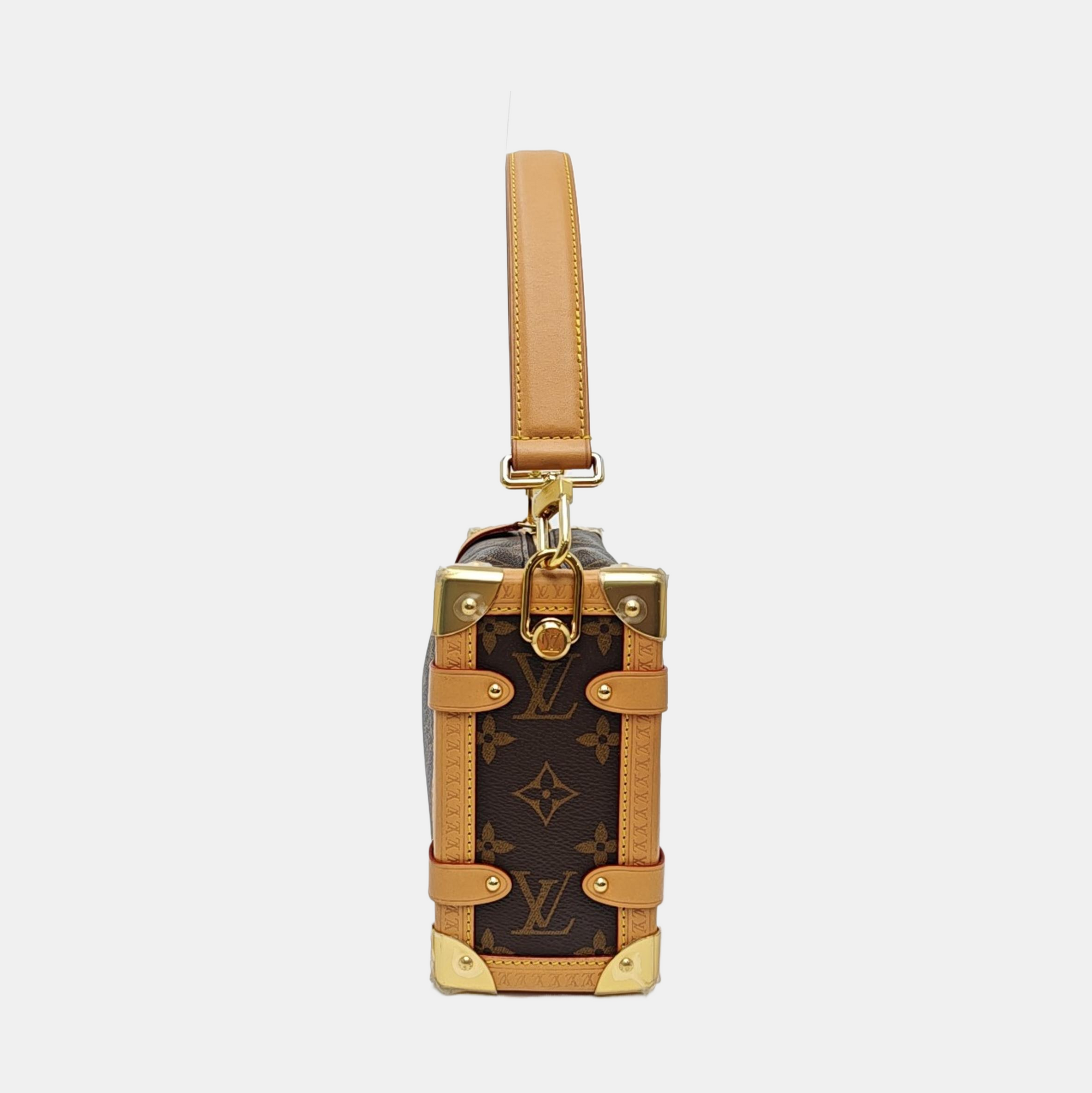 SIDE TRUNK MM Monogram Coated Canvas Brown