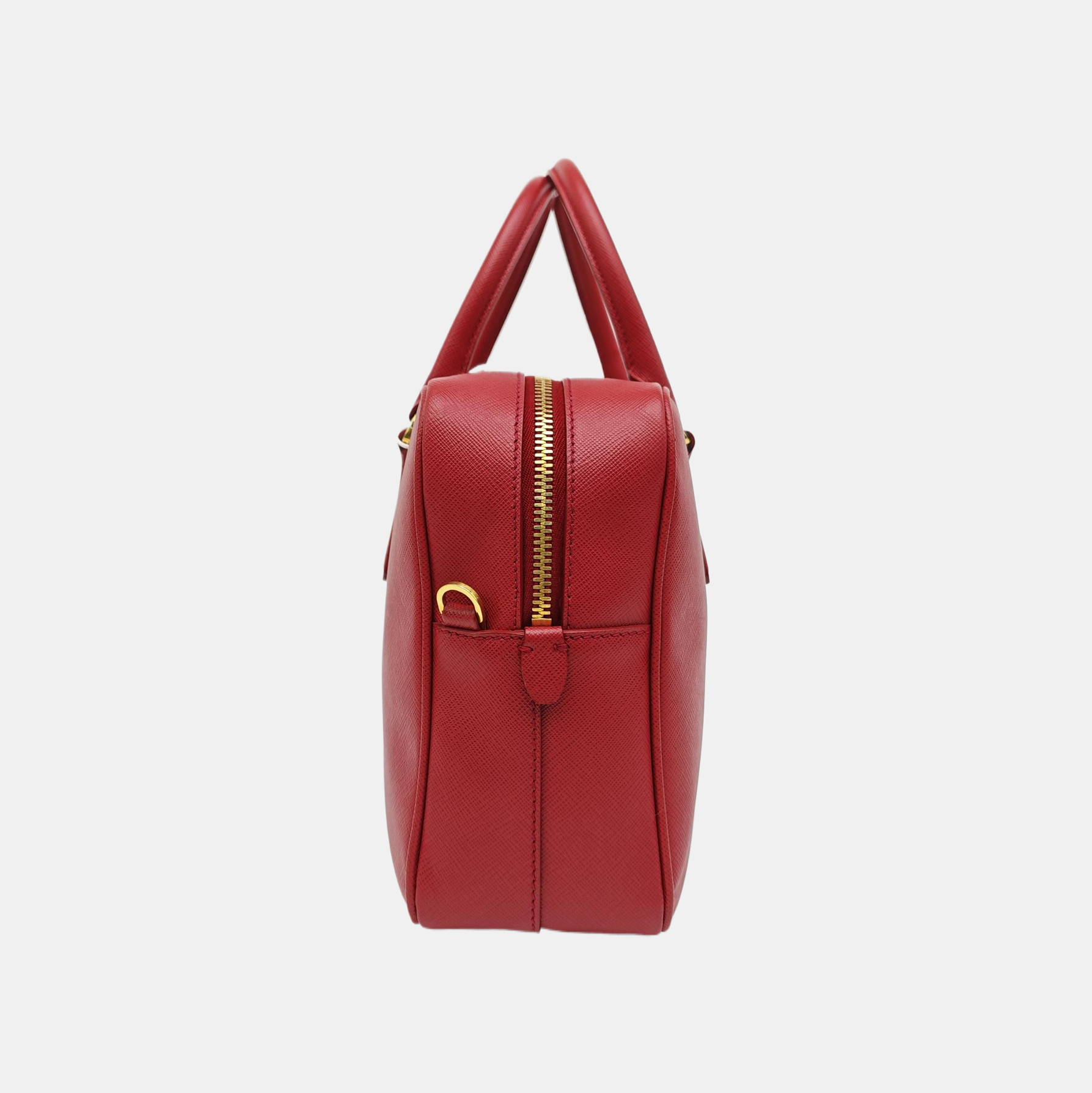 Saffiano Calfskin Shoulder Bag Red