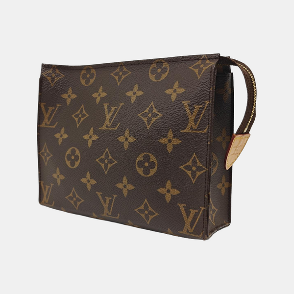 TOILET POCKET 19 Monogram Coated Canvas Brown
