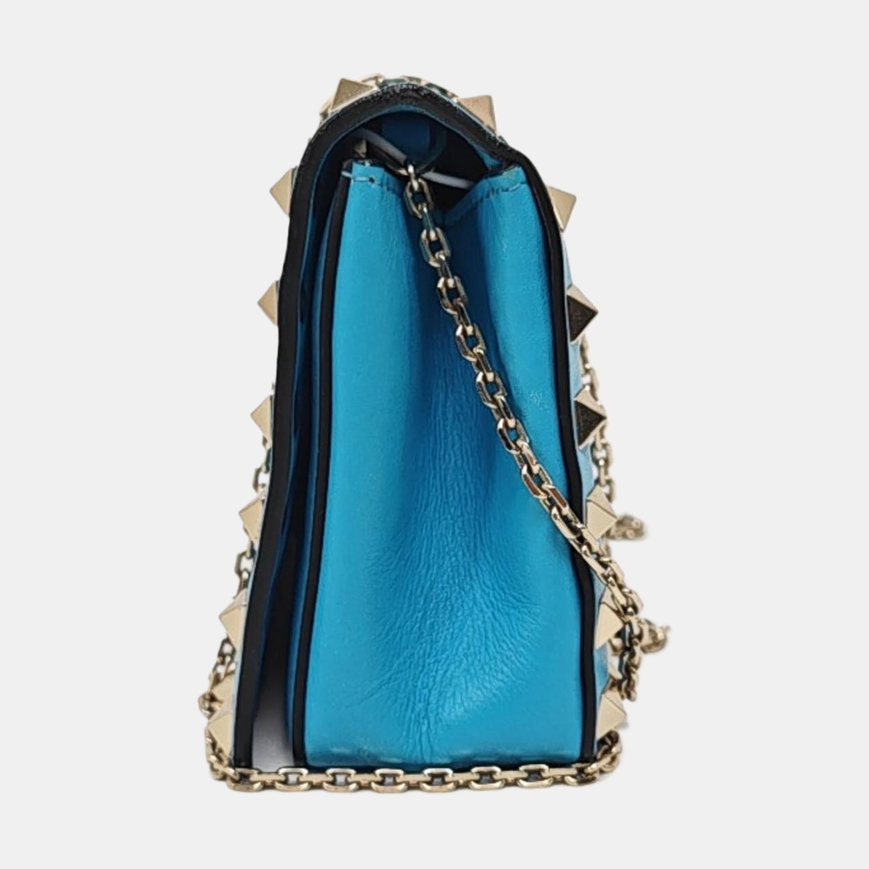Rockstud Calfskin Blue