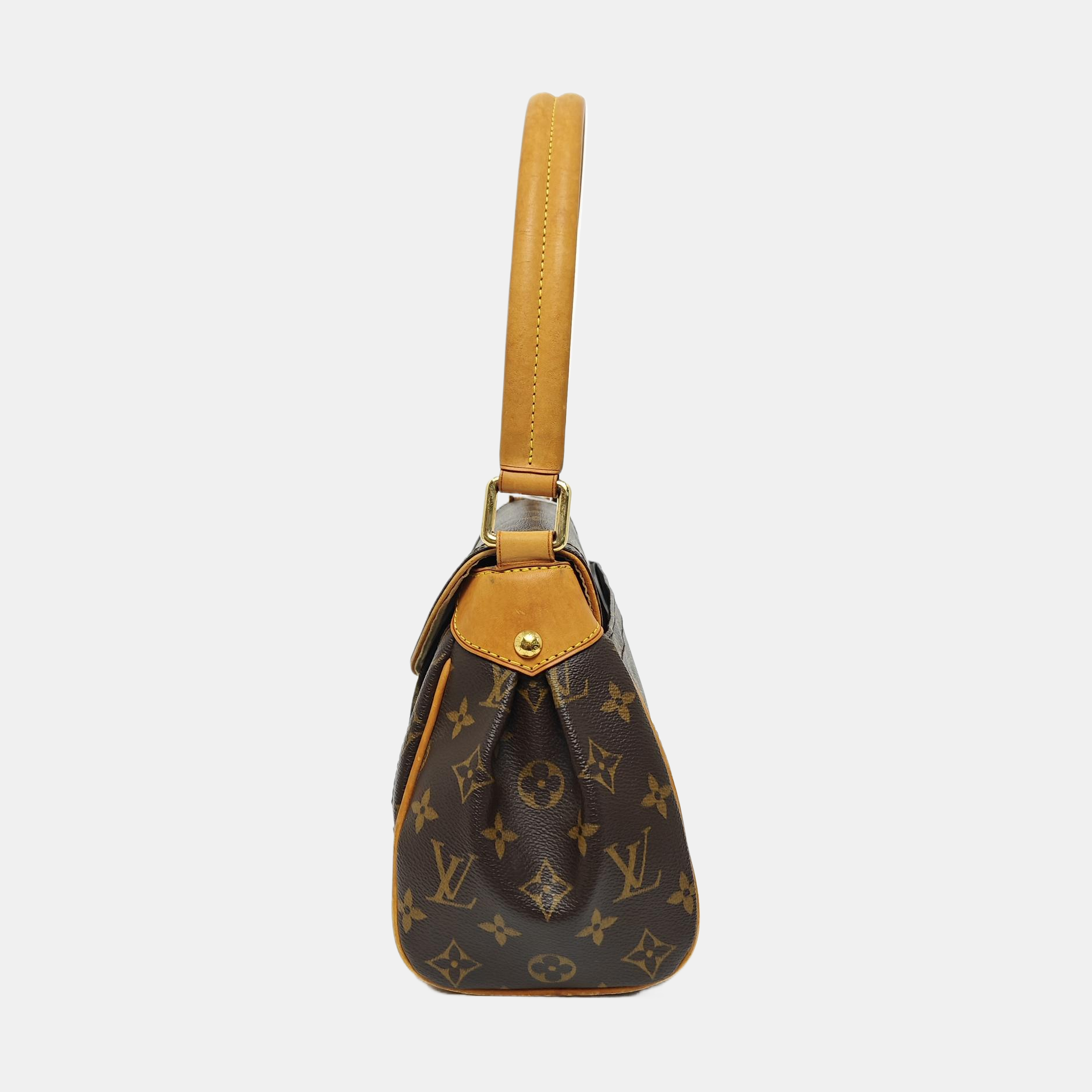 BEVERLY MM Monogram Coated Canvas Brown