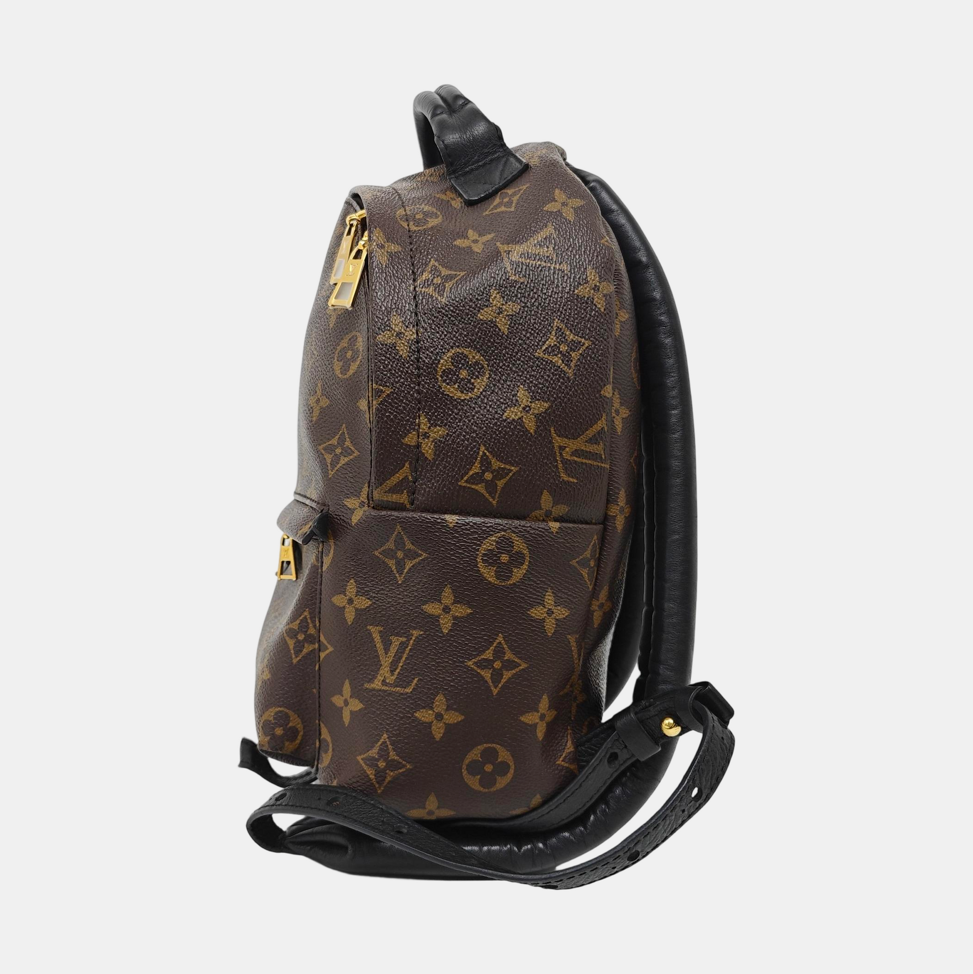 Authenticated pre-owned  PALM SPRINGS PM Monogram Coated Canvas Brown - Backpack at Looply