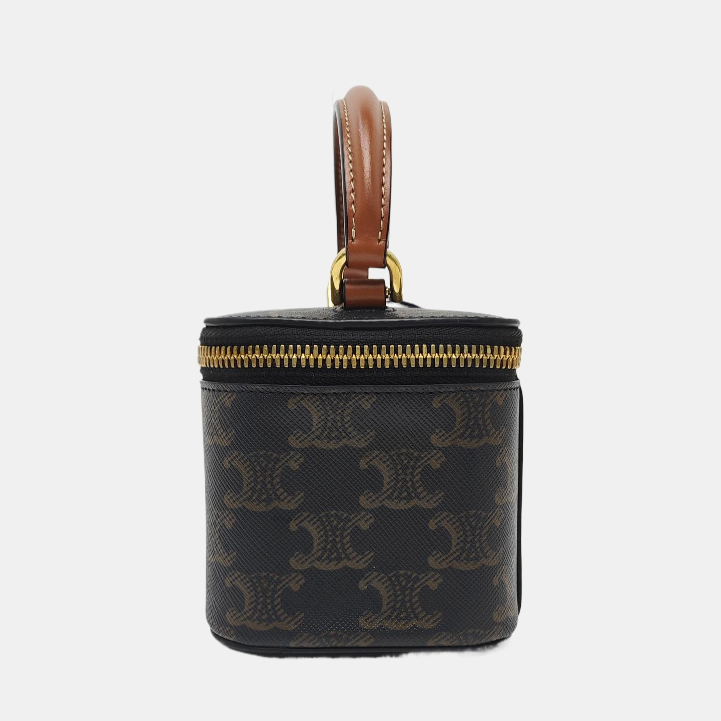 Coated Canvas Shoulder Bag Black