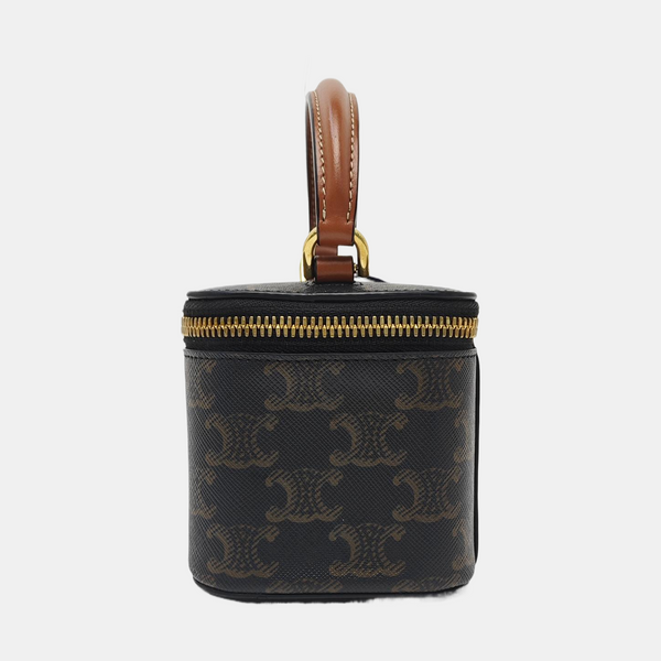 Coated Canvas Shoulder Bag Black