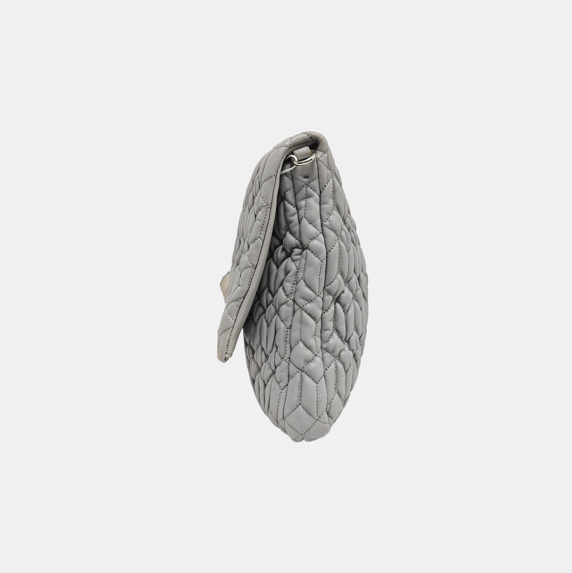 Crystal Quilted Lambskin Gray