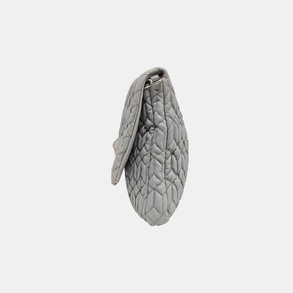 Crystal Quilted Lambskin Gray