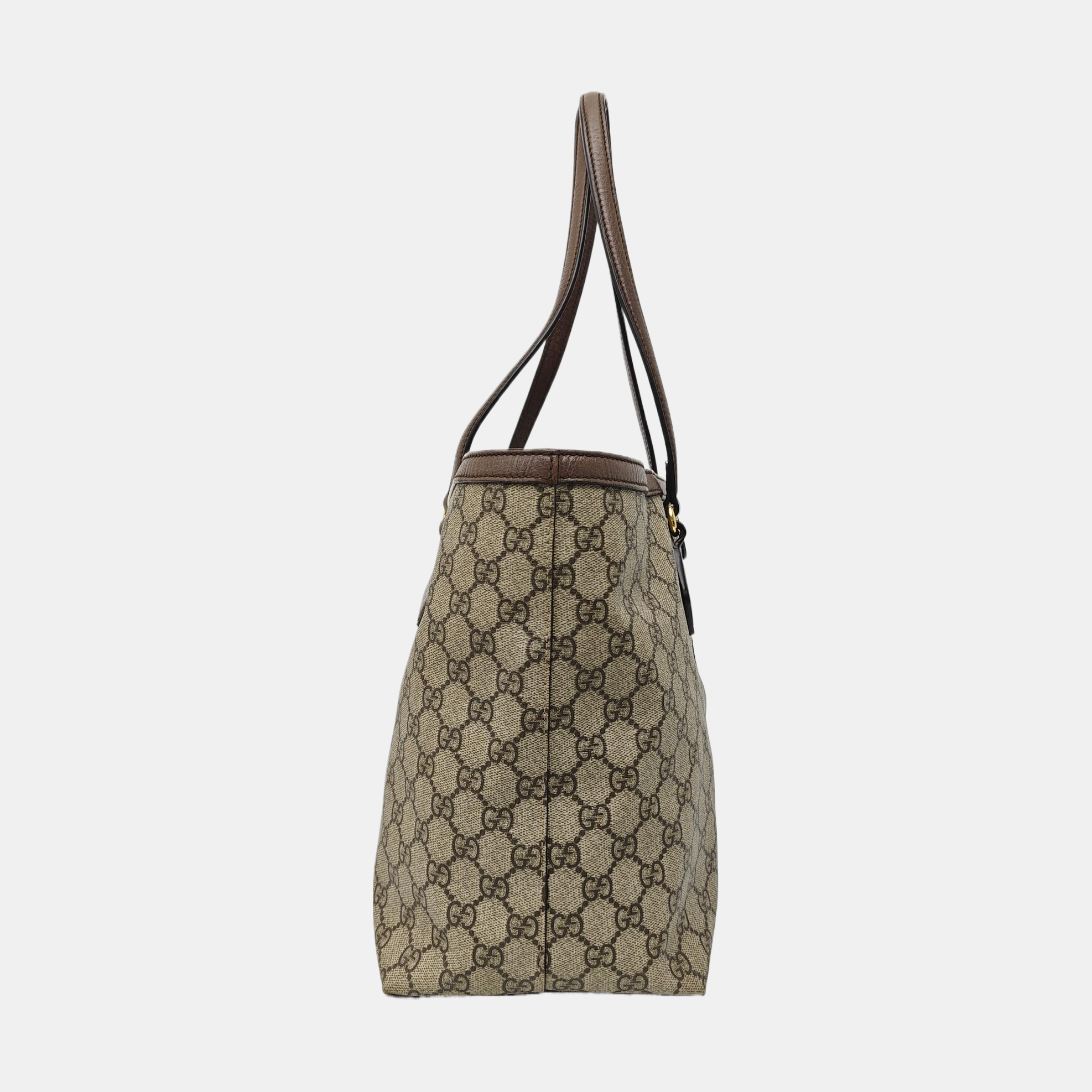 Monogram Coated Canvas Tote Bag Brown