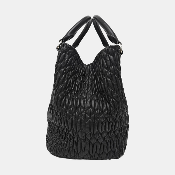 Avenue Quilted Lambskin Black