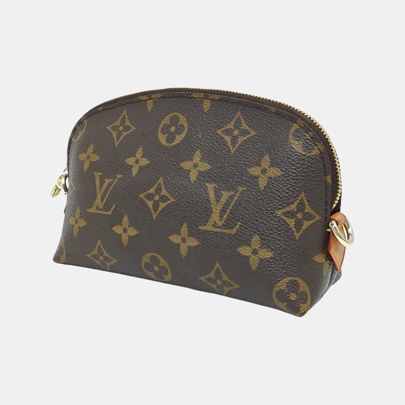 COSMETIC PM Monogram Coated Canvas Brown