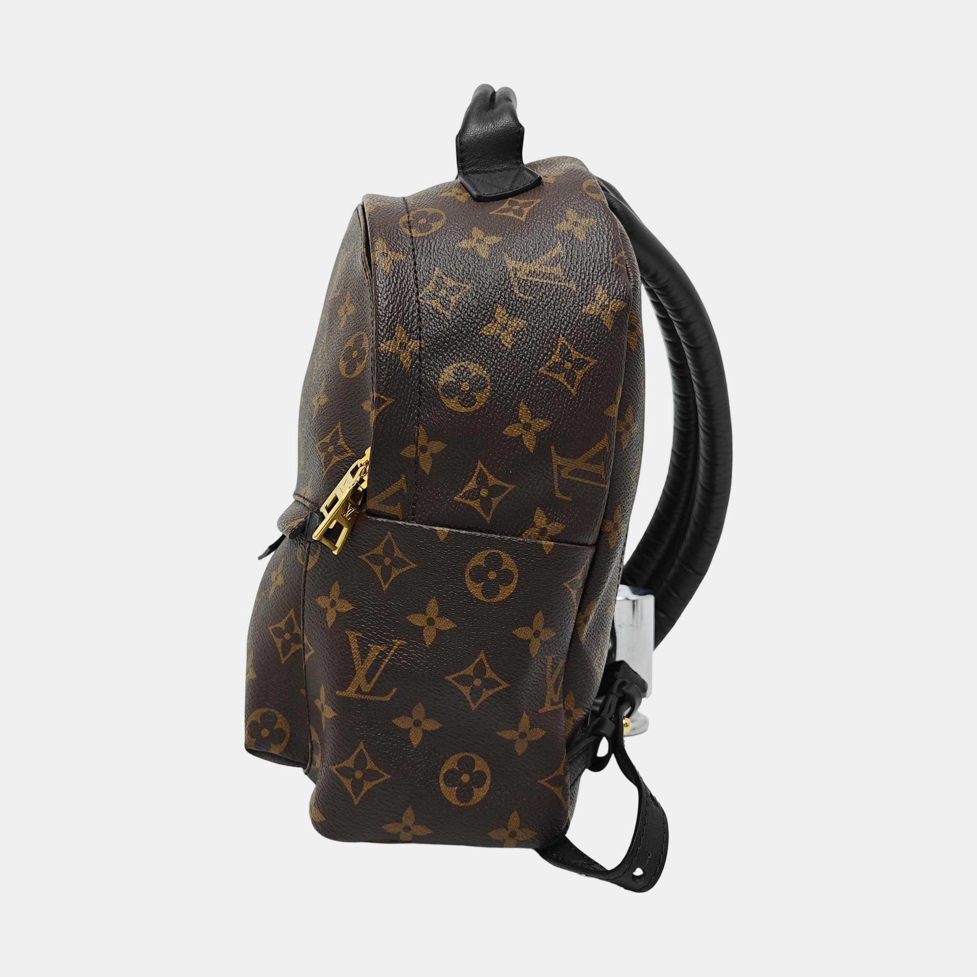 Authenticated pre-owned  PALM SPRINGS PM Monogram Coated Canvas Brown - Backpack at Looply