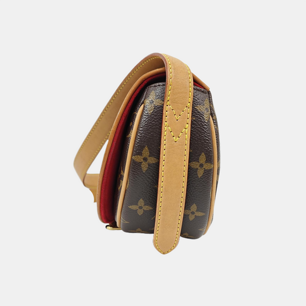 TAMBOURINE Monogram Coated Canvas Brown