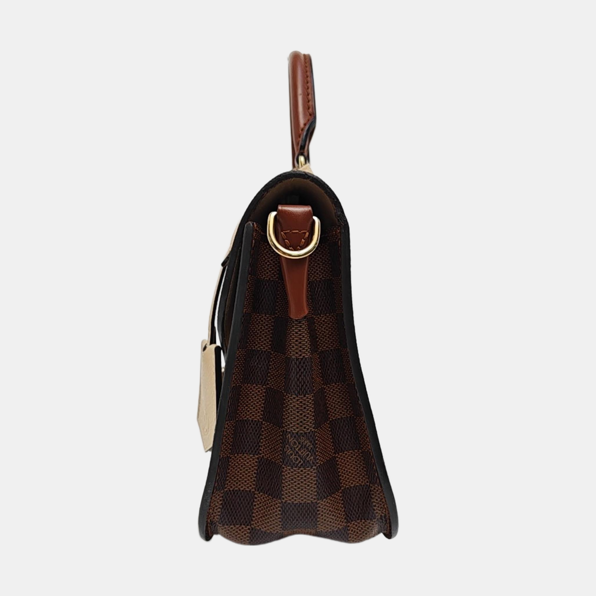 BEAUMARCHAIS Damier Ebene Coated Canvas Brown