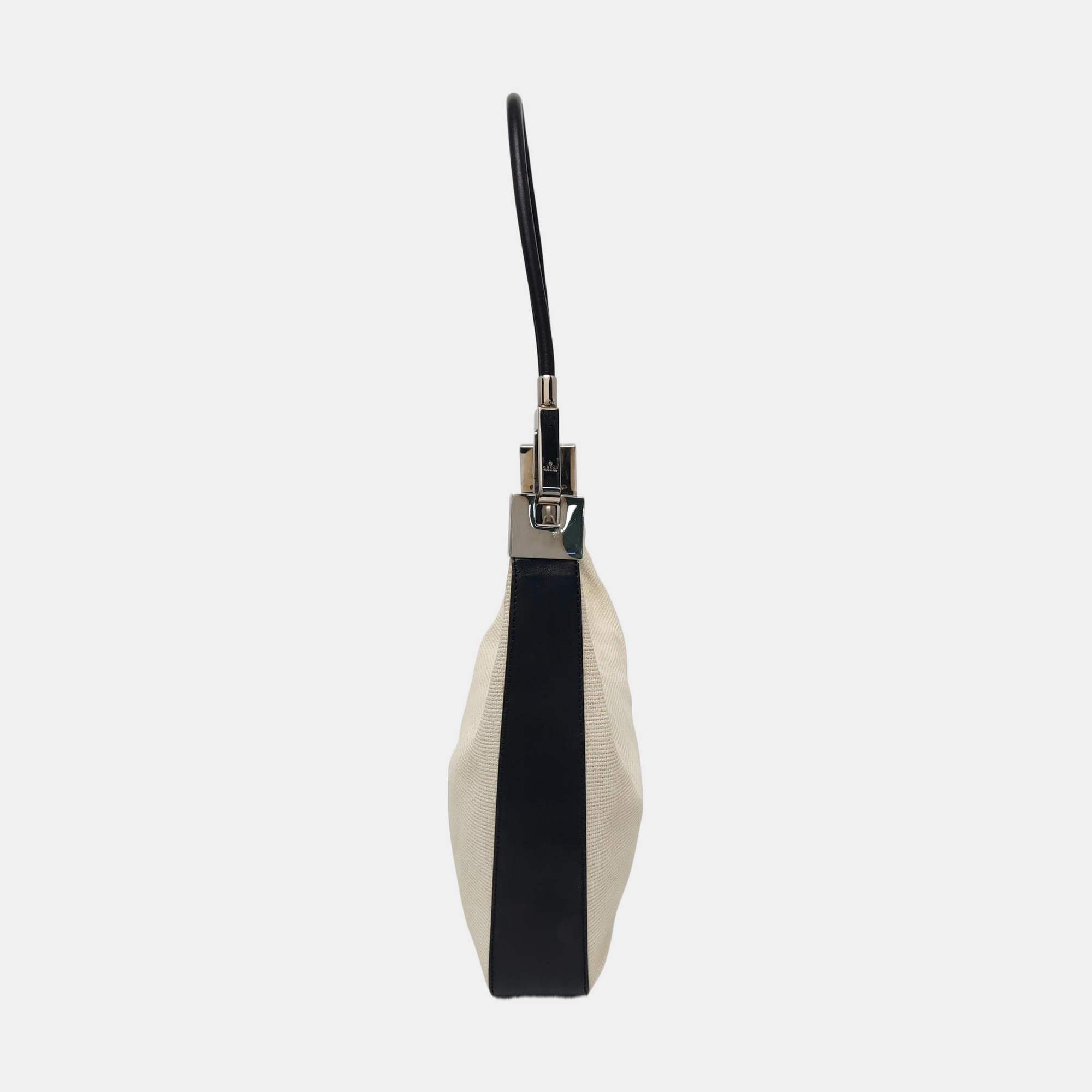 Fabric Top Handle Bag White