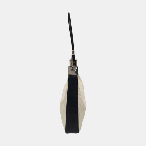 Fabric Top Handle Bag White