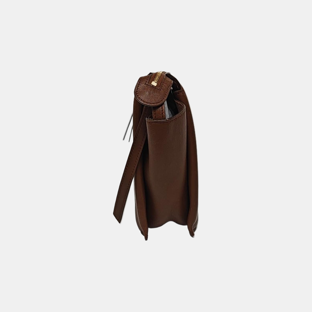 TRI FOLD Calfskin Brown