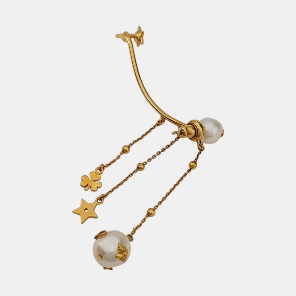 Shiny-D Metal Gold Stud Earrings