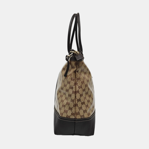 Monogram Coated Canvas Tote Bag Beige