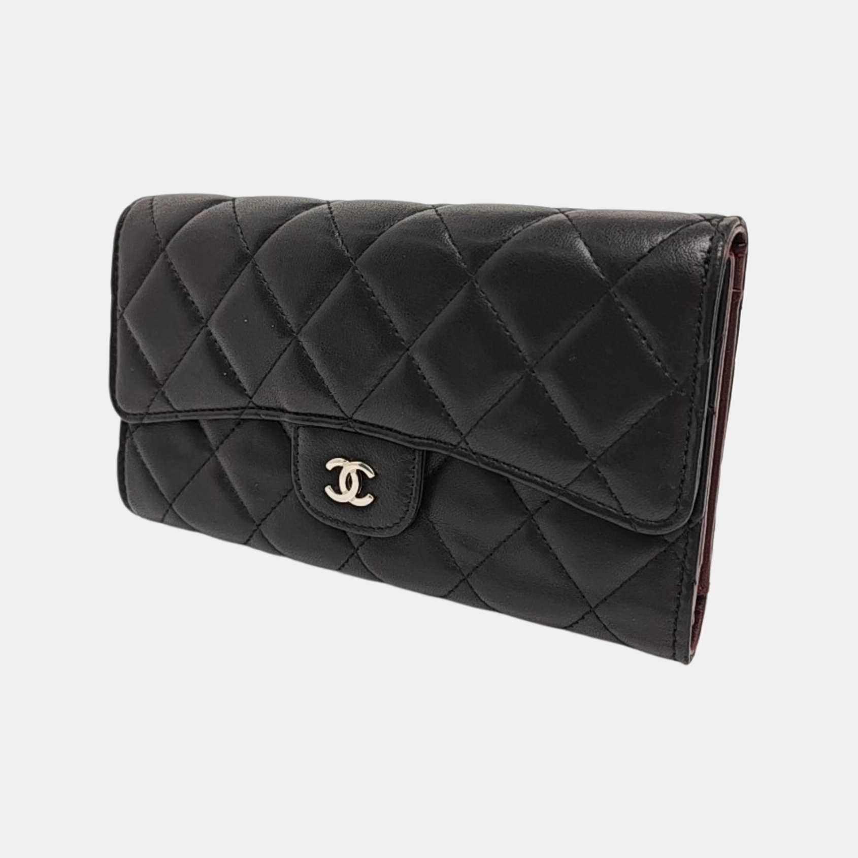 CLASSIC FLAP Mini Quilted Lambskin Black Wallet