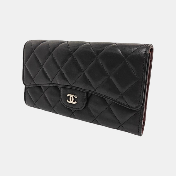 CLASSIC FLAP Mini Quilted Lambskin Black Wallet