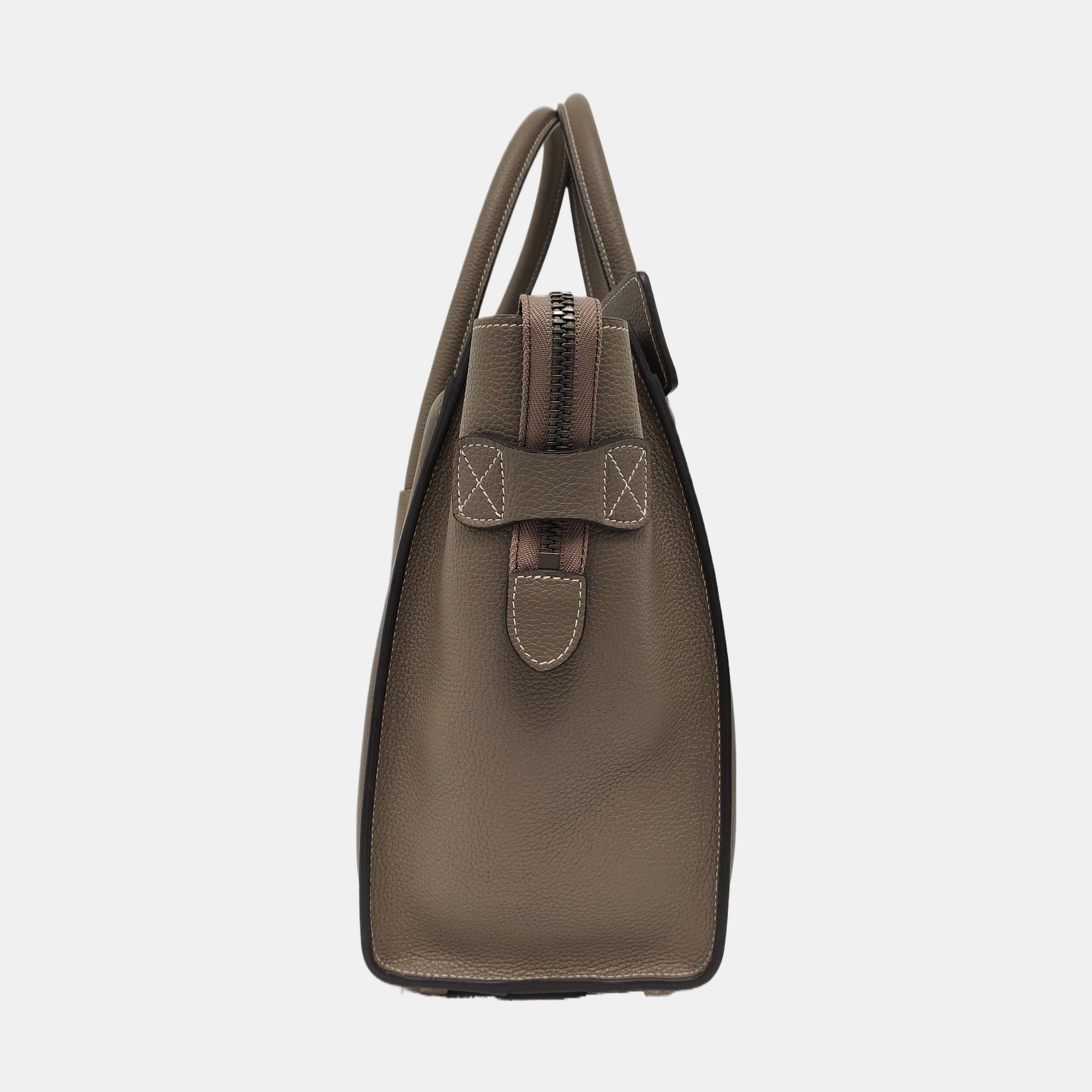 Authenticated pre-owned  LUGGAGE Micro Calfskin Gray - Tote Bag at Looply