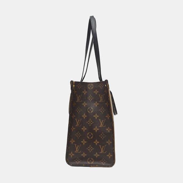 ONTHEGO MM Monogram Coated Canvas Brown
