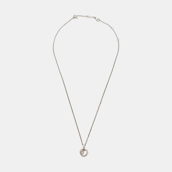 HAPPY DIAMONDS 18k White Gold Silver Necklace