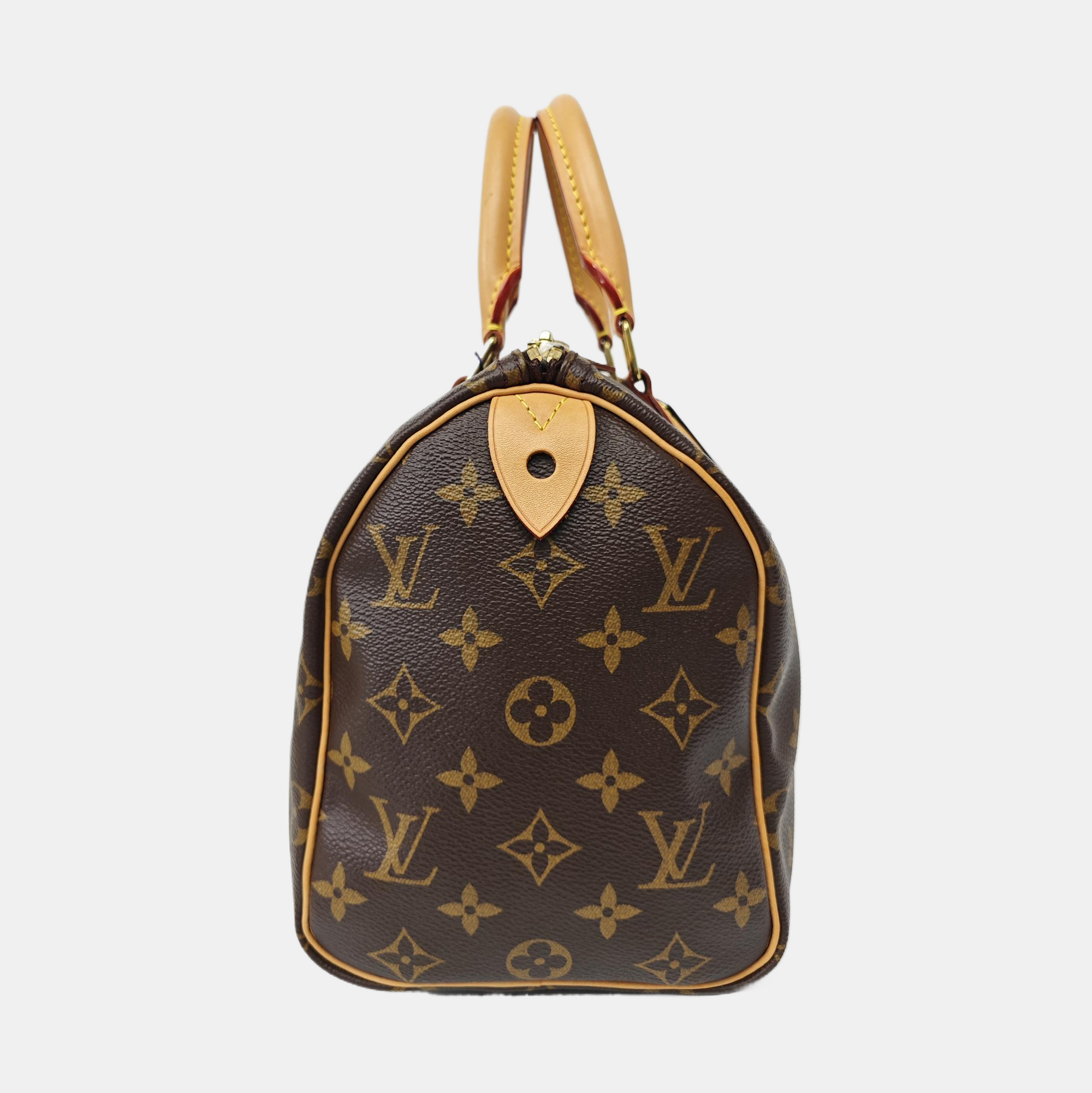 SPEEDY 25 Monogram Coated Canvas Brown