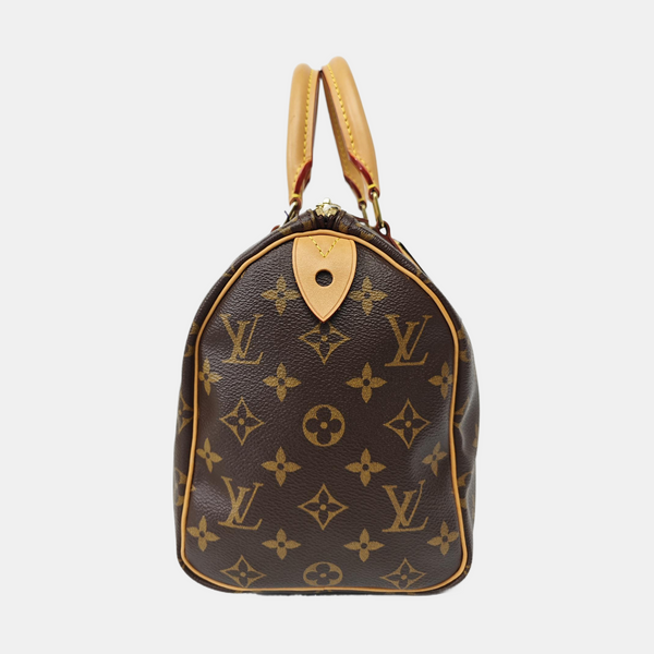 SPEEDY 25 Monogram Coated Canvas Brown