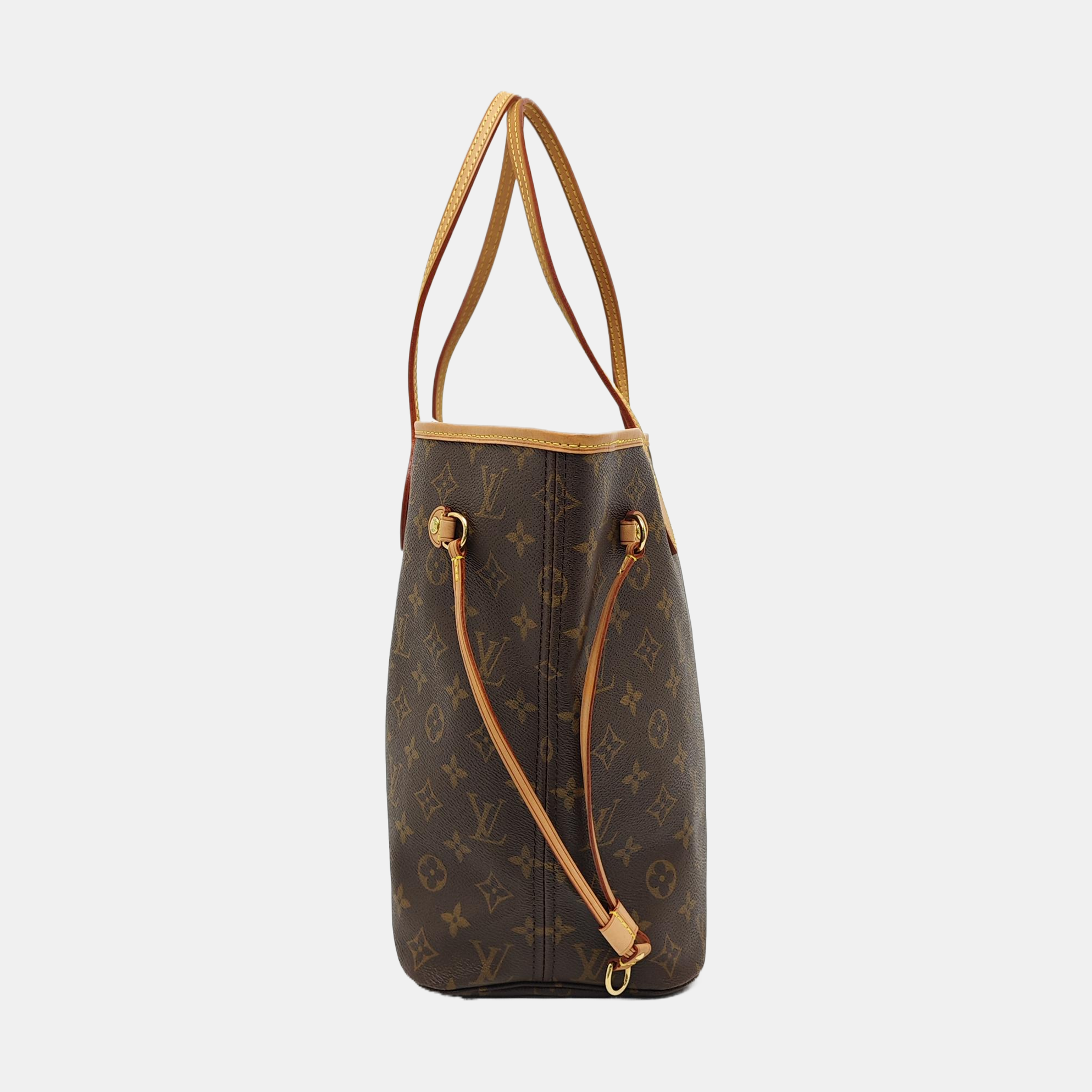 NEVERFULL MM Monogram Coated Canvas Brown