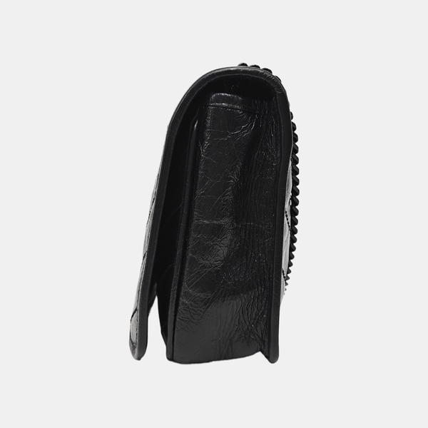 NIKI Mini Chevron Calfskin Black