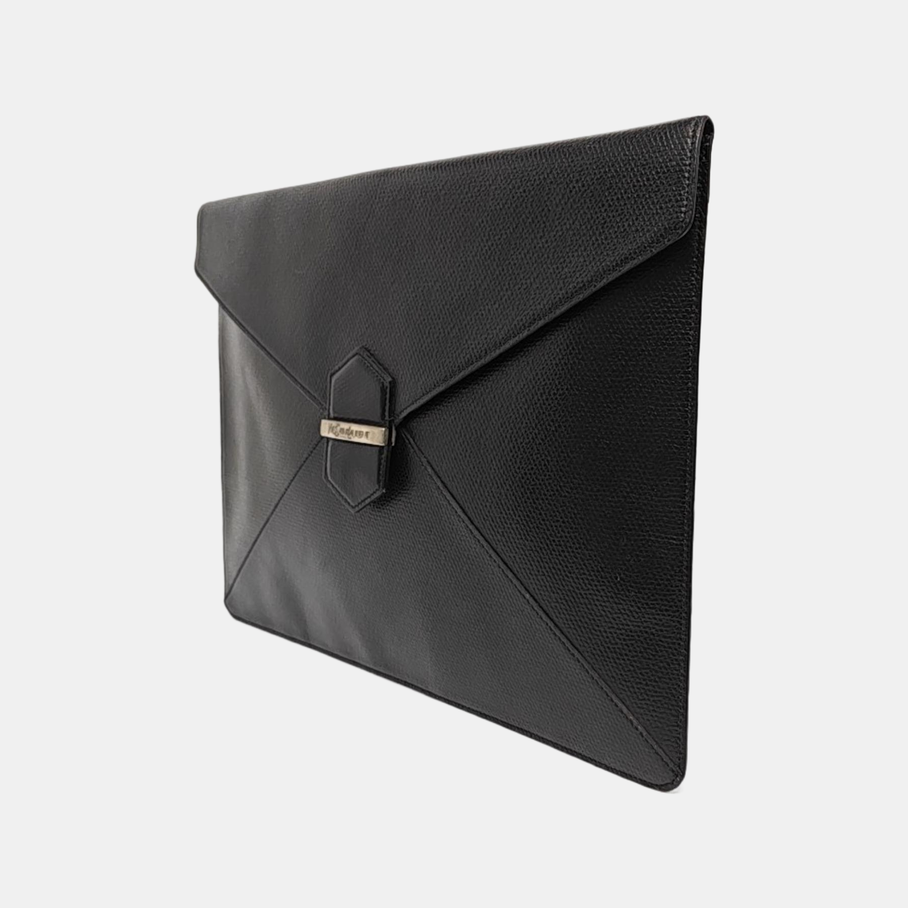 Leather Clutch Black