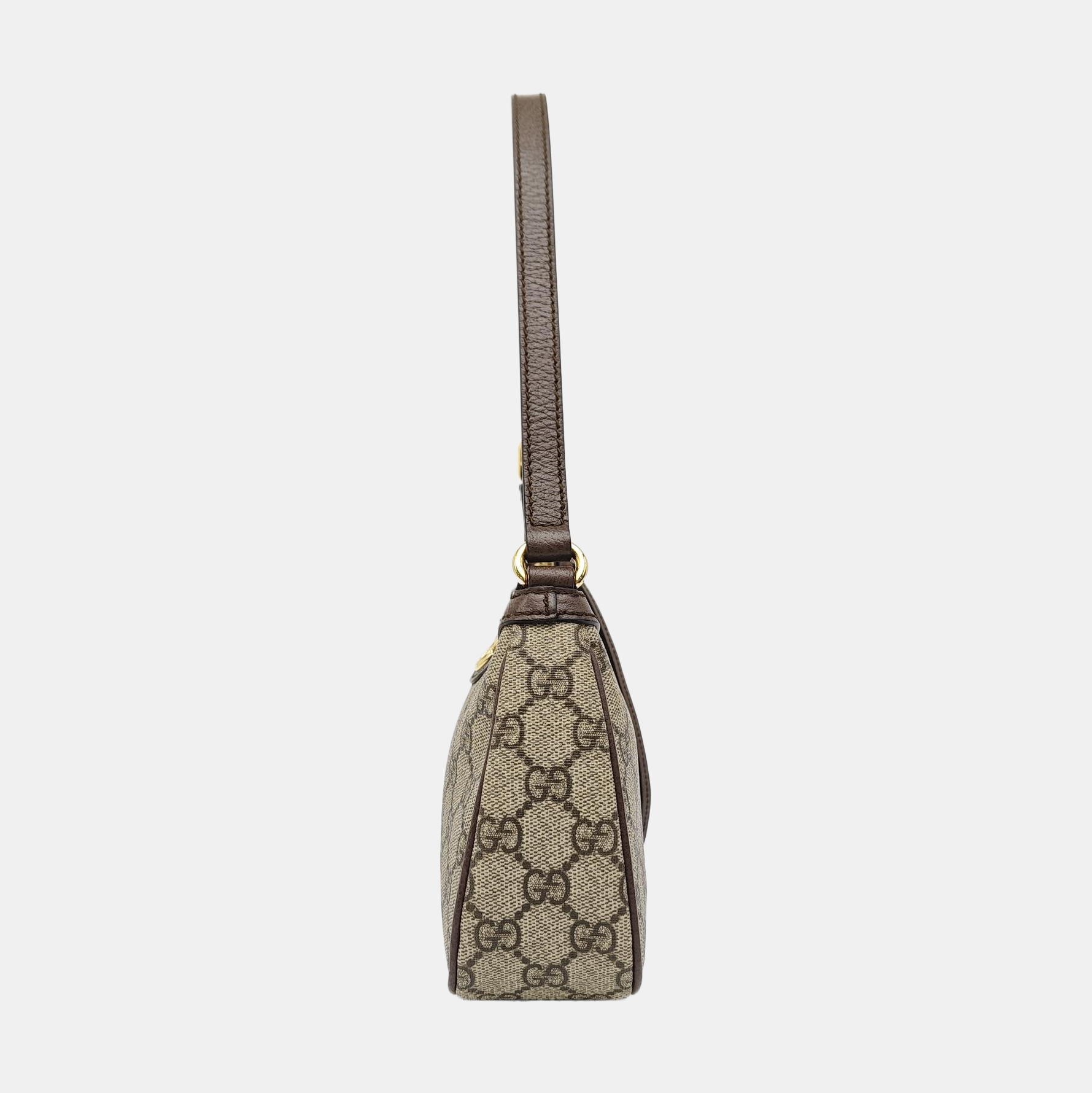 Ophidia Small Monogram Coated Canvas Brown