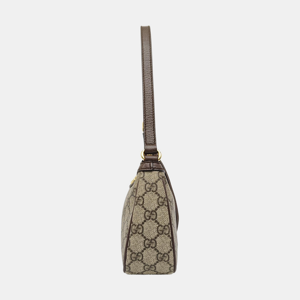 Ophidia Small Monogram Coated Canvas Brown