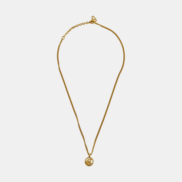 Dior Oblique Metal Gold Necklace